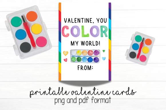 Download Color My World Printable Valentine Cards - Premium Resources
