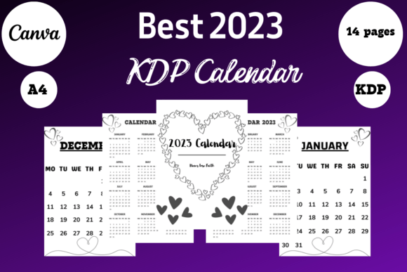Download Best Calendar 2023 Best KDP Canva Templa - Premium Resources