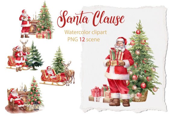 Download Santa Scene PNG Christmas Clipart - Premium Resources